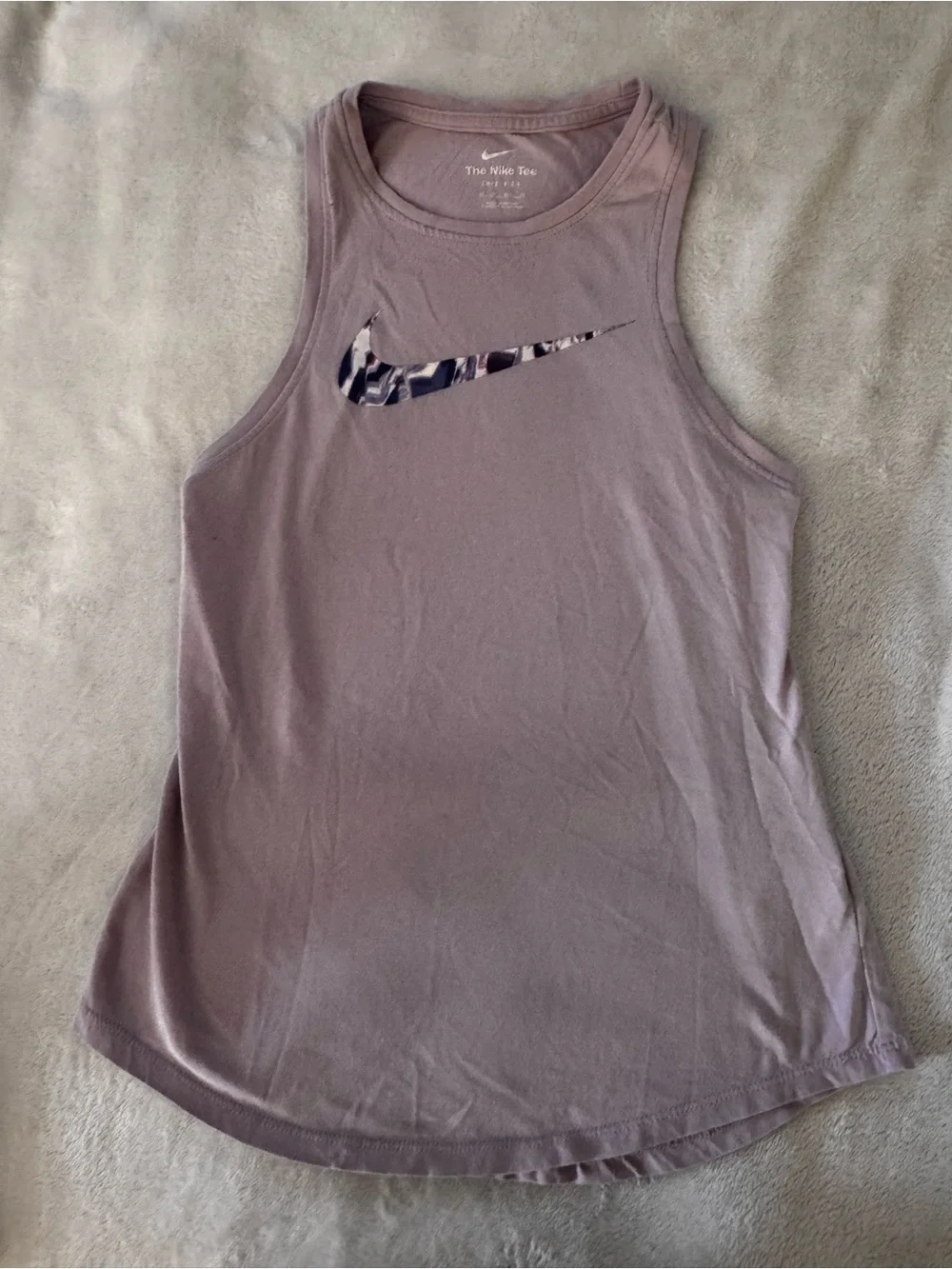 Nike Women’s Mauve Tank with Camo Swoosh
